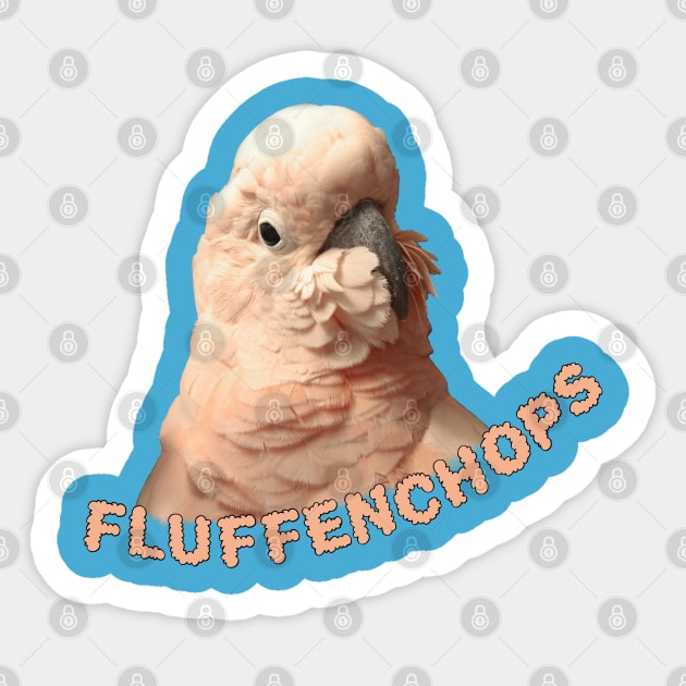 Moluccan Cockatoo Parrot Fluffenchops Sticker by Einstein Parrot